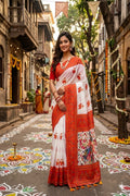 Semi Moslin Silk Saree (DP-101)