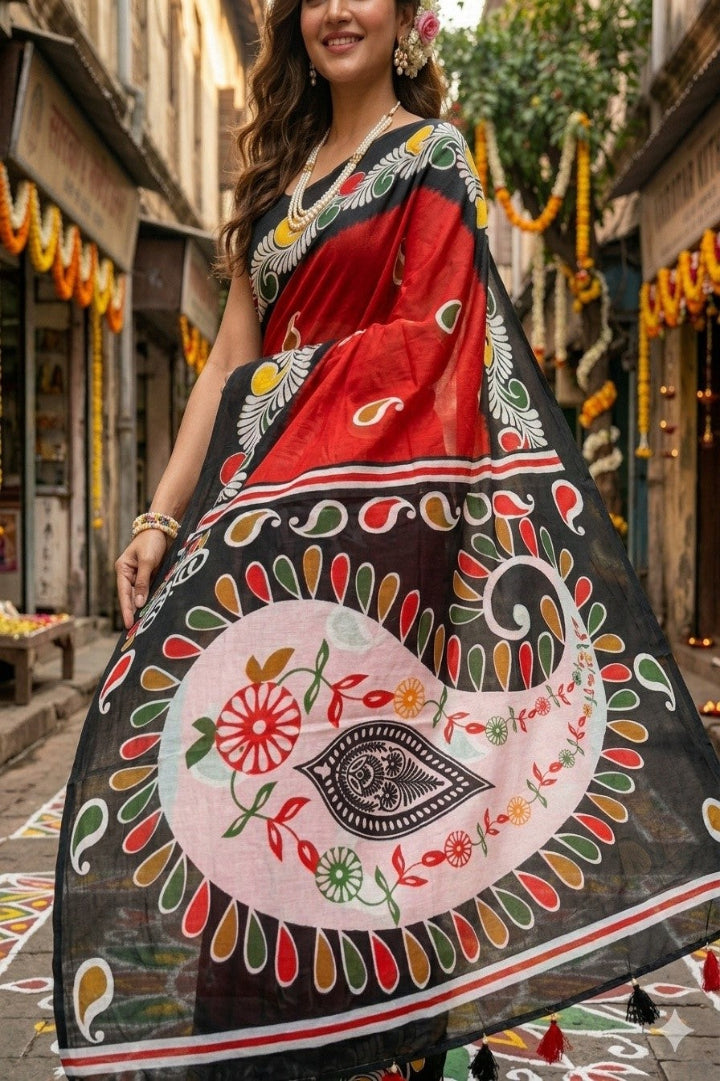 Semi Moslin Silk Saree (DP-102)
