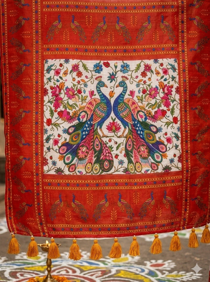 Semi Moslin Silk Saree (DP-101)
