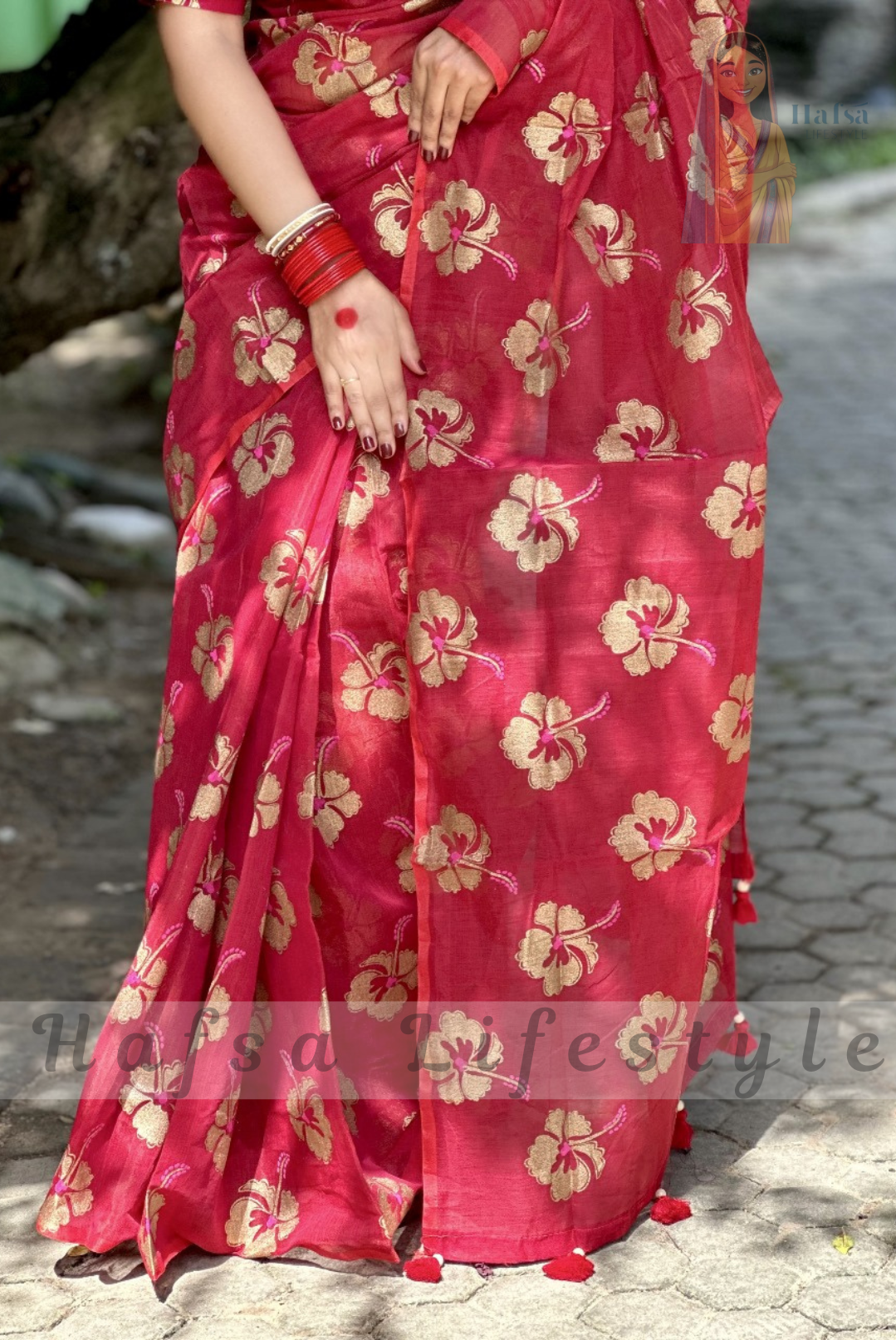 Half Silk Saree (HS-105)