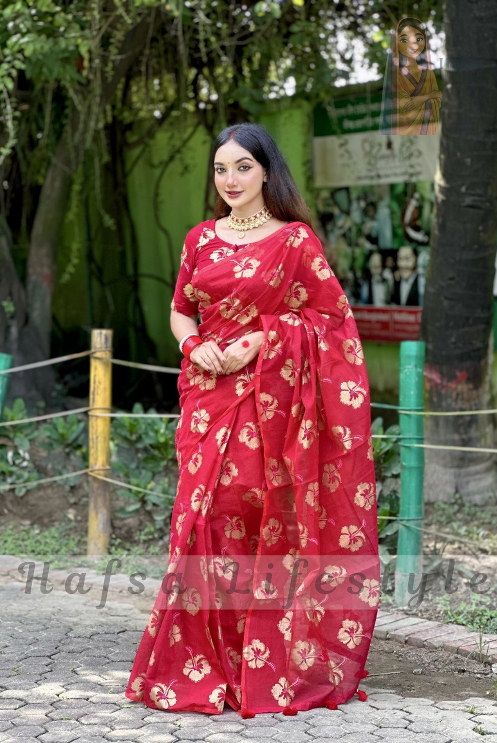 Half Silk Saree (HS-105)