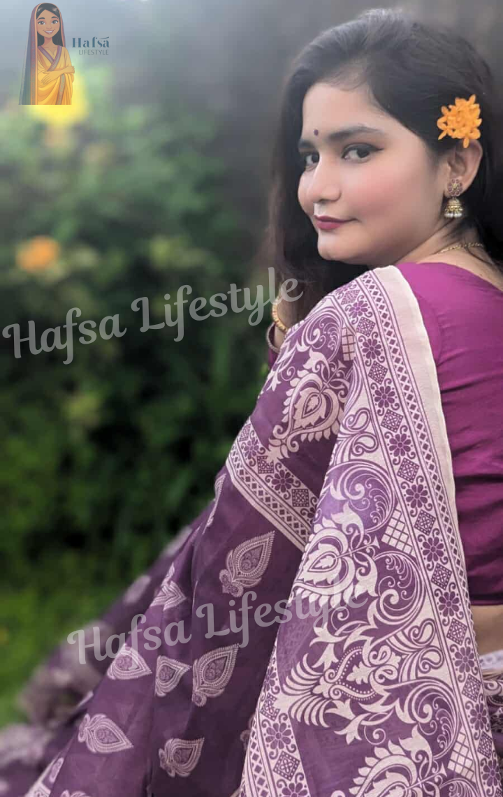 Semi Moslin Silk Saree (DP-108)