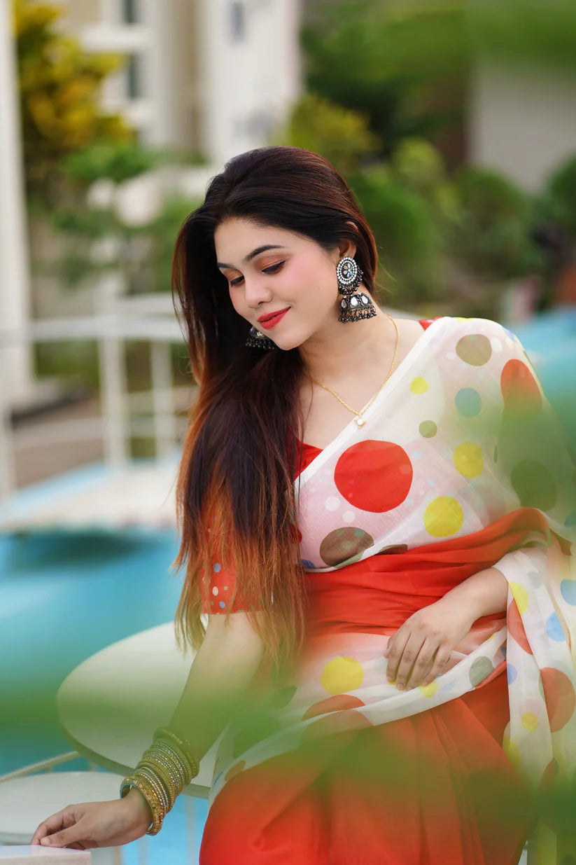 Semi Moslin Silk Saree (DP-105)