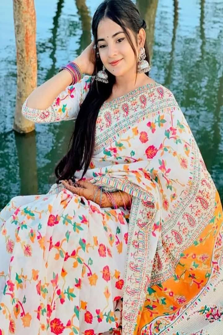Half Silk Saree (HS-105)