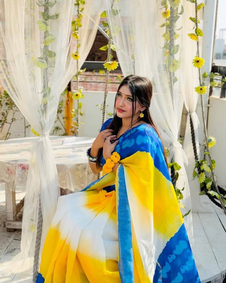 Semi Moslin Silk Saree (DP-107)